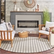 Nourison Reversible Ind/Outd 8' x Round Black Area Rug