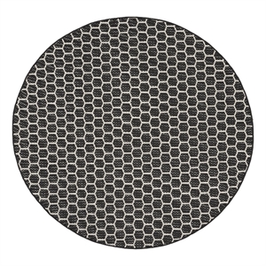 Nourison Reversible Ind/Outd 8' x Round Black Area Rug