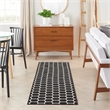 Nourison Reversible Ind/Outd 6' Runner Black Area Rug