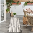 Nourison Reversible Ind/Outd 6' Runner Black Area Rug