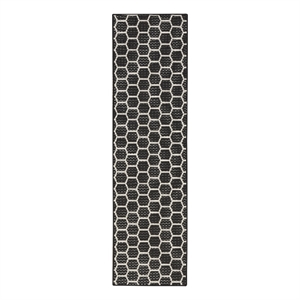 Nourison Reversible Ind/Outd 8' Runner Black Area Rug