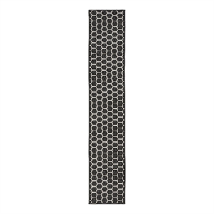 Nourison Reversible Ind/Outd 10' Runner Black Area Rug
