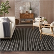 Nourison Reversible Ind/Outd 9' x 12' Black Area Rug
