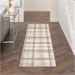 Nourison Home Grafix 6' Runner Ivory Beige   Area Rug