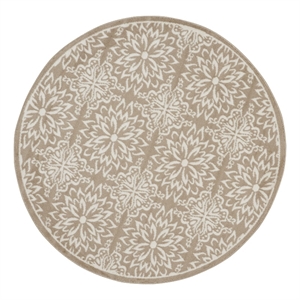 Nourison Home Jubilant 5' x Round Taupe   Area Rug