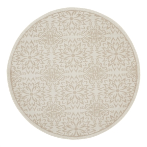 Nourison Home Jubilant 8' x Round Ivory Beige   Area Rug