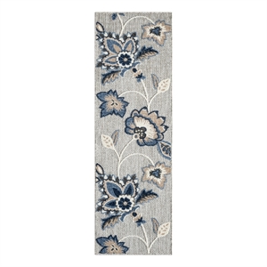 Nourison Home Aloha 6' Runner Blue Grey   Area Rug