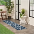 Nourison Home Aloha 6' Runner Blue     Area Rug