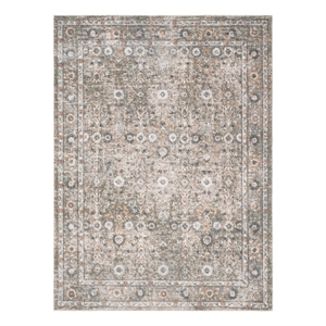 Nourison Home Astra Machine Washable 4' x 6' Gold Grey   Area Rug