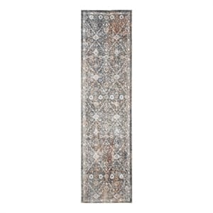 Nourison Home Astra Machine Washable 6' Runner Ivory Multicolor   Area Rug