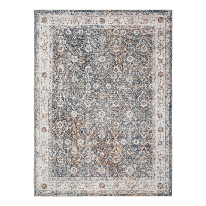 Nourison Home Astra Machine Washable 5' x 7' Ivory Multicolor   Area Rug