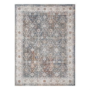 Nourison Home Astra Machine Washable 5' x 7' Ivory Multicolor   Area Rug