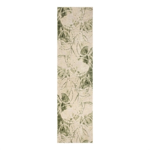 Nourison Home Astra Machine Washable 6' Runner Beige Green   Area Rug