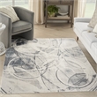 Nourison Home Astra Machine Washable 5' x 7' Silver Blue   Area Rug