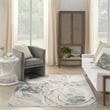 Nourison Home Astra Machine Washable 5' x 7' Silver Blue   Area Rug