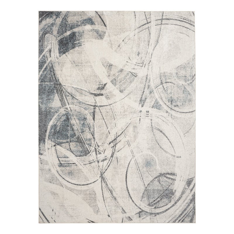 Nourison Home Astra Machine Washable 5' x 7' Silver Blue   Area Rug