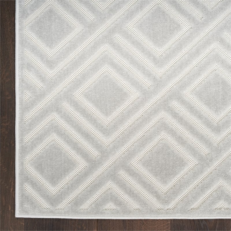 Nourison Home Casual 7' x 9' Fabric Light Gray  Area Rug