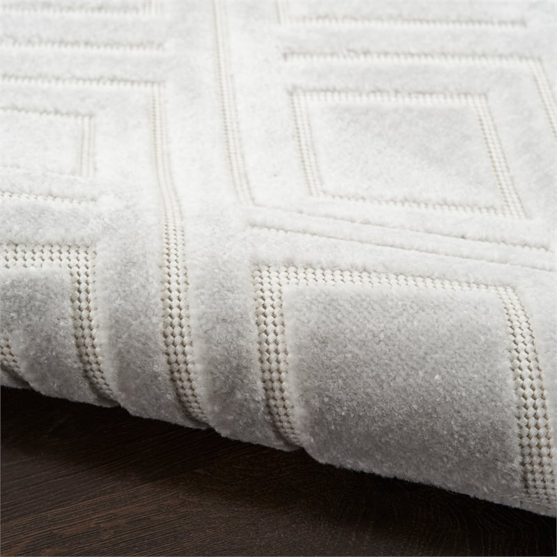 Nourison Home Casual 7' x 9' Fabric Light Gray  Area Rug