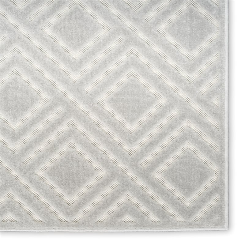Nourison Home Casual 7' x 9' Fabric Light Gray  Area Rug