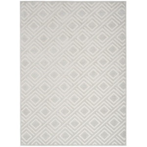 Nourison Casual 4&quot x 6&quot Light Gray Fabric Modern Indoor Area Rug