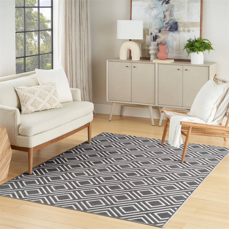 Nourison Home Casual 4' x 6' Grey   Area Rug