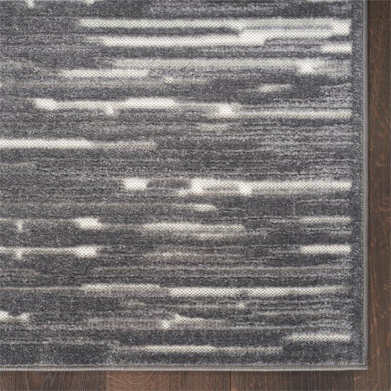 nourison home casual 7' x 9' grey   area rug