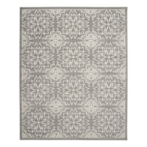 Nourison Jubilant 8'6&quot x 12' Ivory/Gray Fabric Farmhouse Indoor Rug