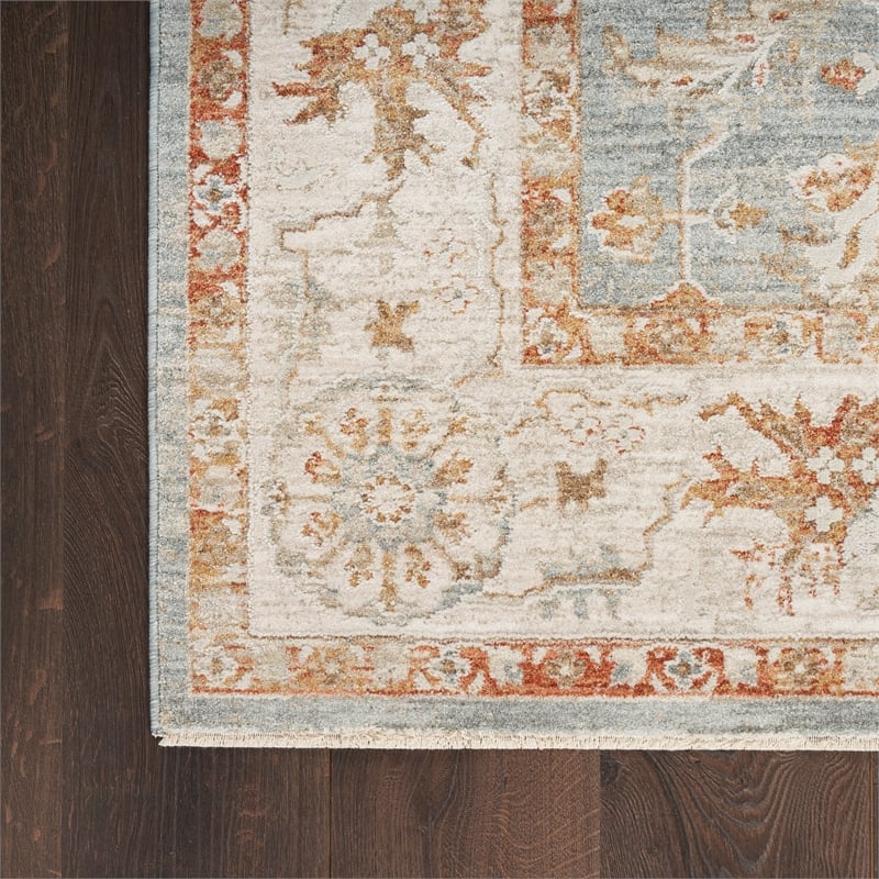 Nourison Home Asher 9' x 13' Blue Ivory   Area Rug