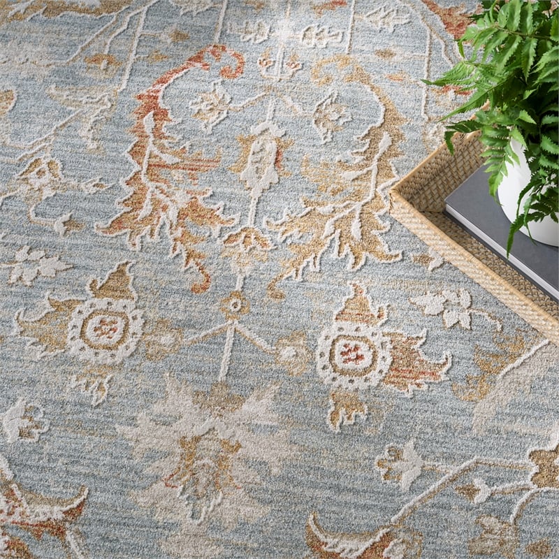 Nourison Home Asher 9' x 13' Blue Ivory   Area Rug