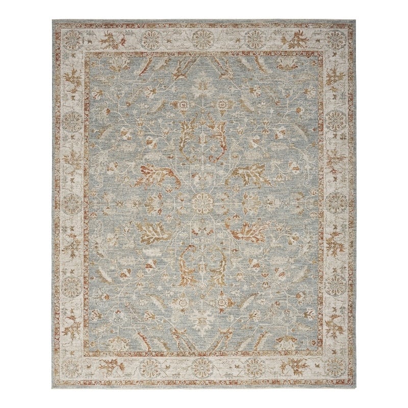 Nourison Home Asher 9' x 13' Blue Ivory   Area Rug