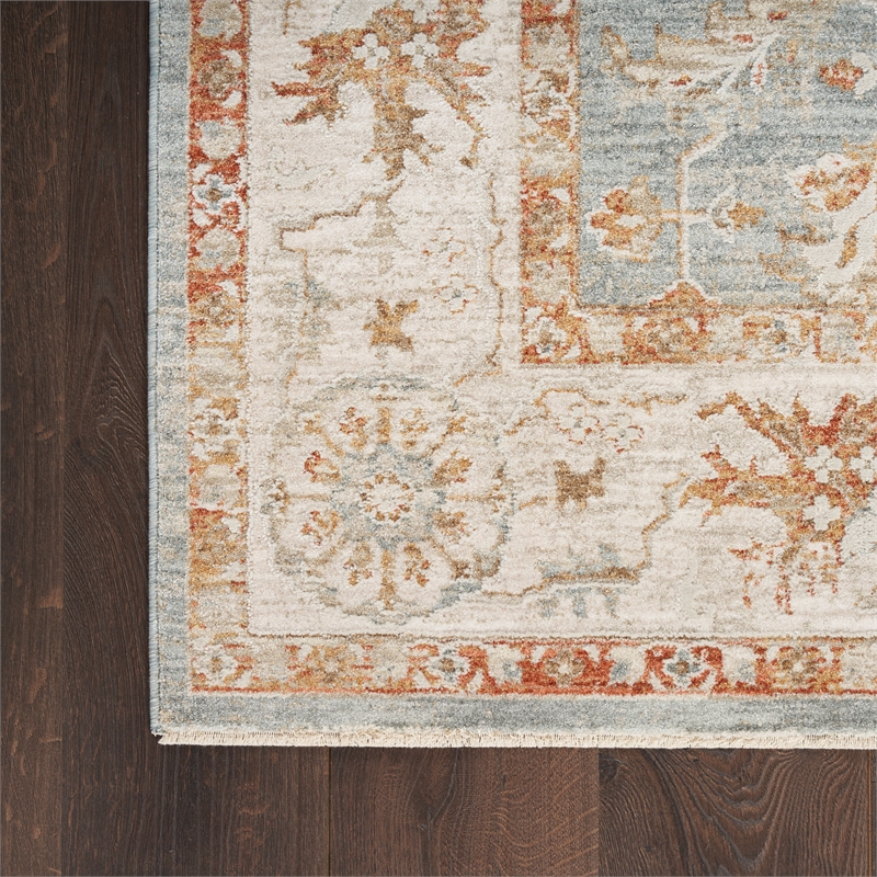 Nourison Home Asher 8' x 10' Blue Ivory   Area Rug