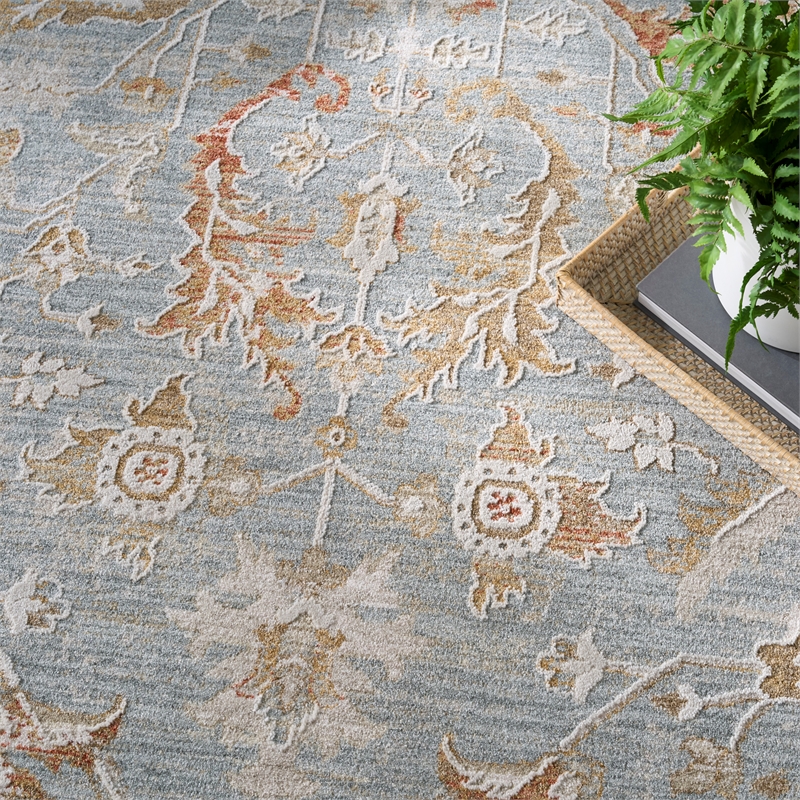 Nourison Home Asher 8' x 10' Blue Ivory   Area Rug