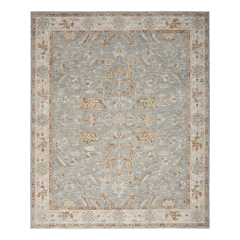 Nourison Home Asher 8' x 10' Blue Ivory   Area Rug