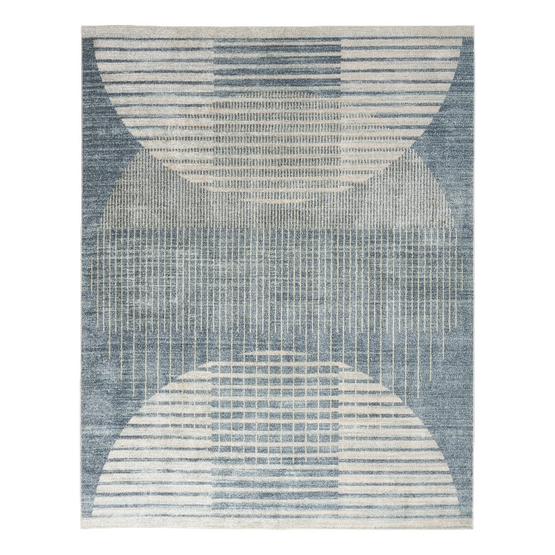 Nourison Astra Machine Washable 9' x 12' Blue Fabric Area Rug