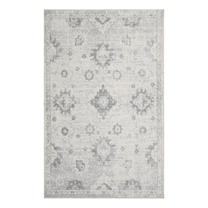 Nourison Astra Machine Washable 3' x 5' Ivory  Fabric Area Rug