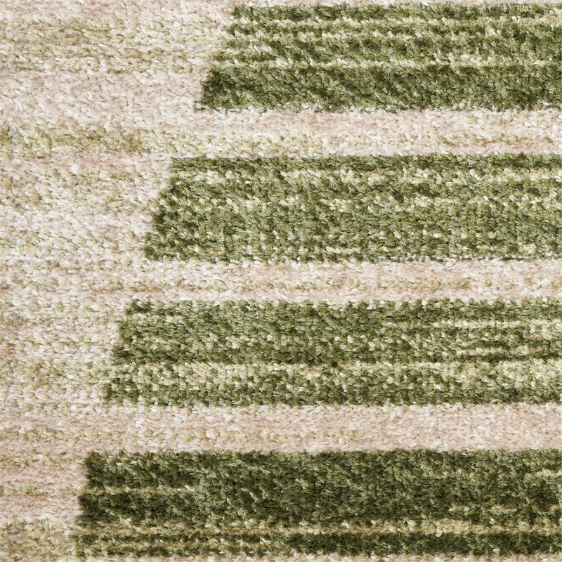 Nourison Astra Machine Washable 9' x 12' Ivory Olive Fabric Area Rug