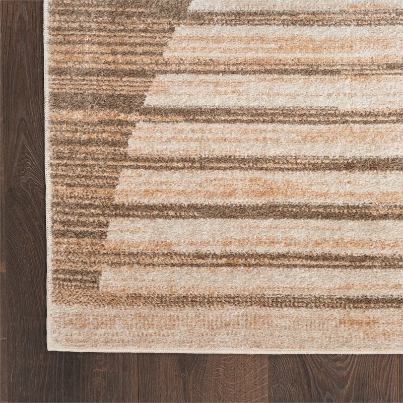 Nourison Astra Machine Washable 9' x 12' Latte Fabric Area Rug