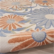 Nourison Aloha 4' x 6' Beige Multi-Color Fabric Area Rug