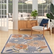 Nourison Aloha 4' x 6' Beige Multi-Color Fabric Area Rug