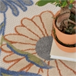 Nourison Aloha 4' x 6' Beige Multi-Color Fabric Area Rug