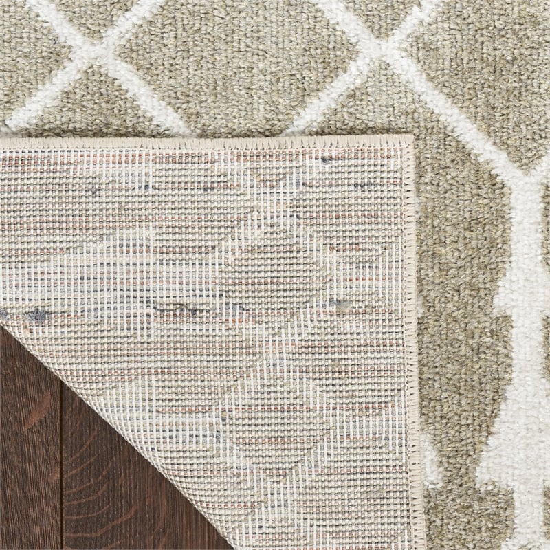 Nourison Astra Machine Washable 5' x 7' Sage Fabric Area Rug