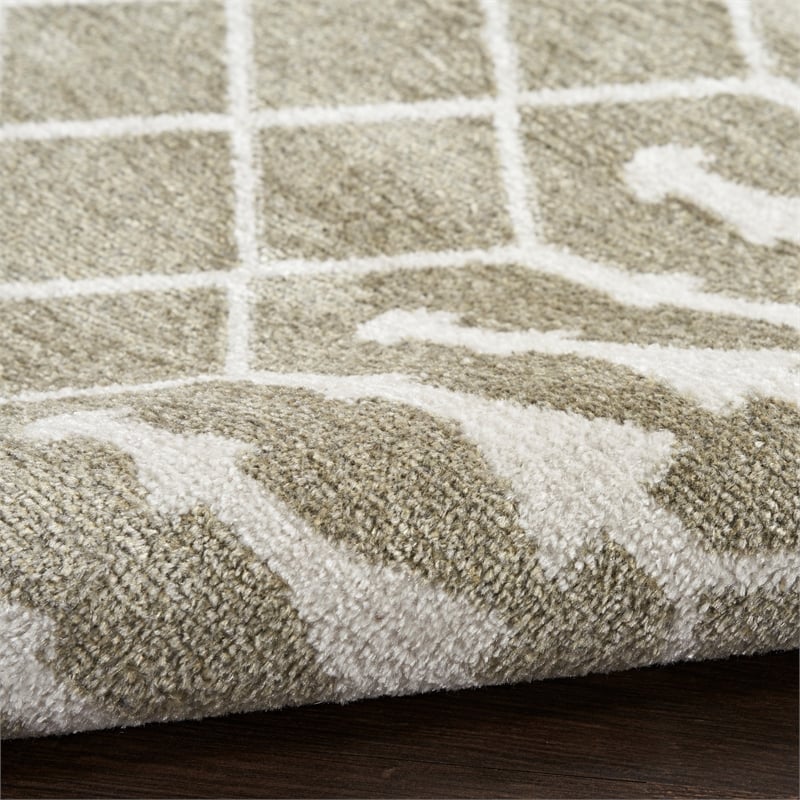 Nourison Astra Machine Washable 5' x 7' Sage Fabric Area Rug