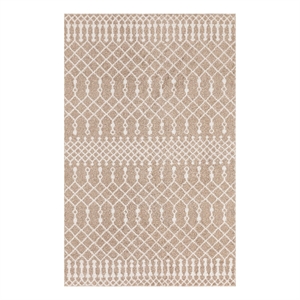 Nourison Astra Machine Washable 3' x 5' Taupe Fabric Area Rug