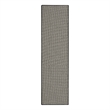 Nourison Courtyard 6' Runner Black White Fabric Area Rug