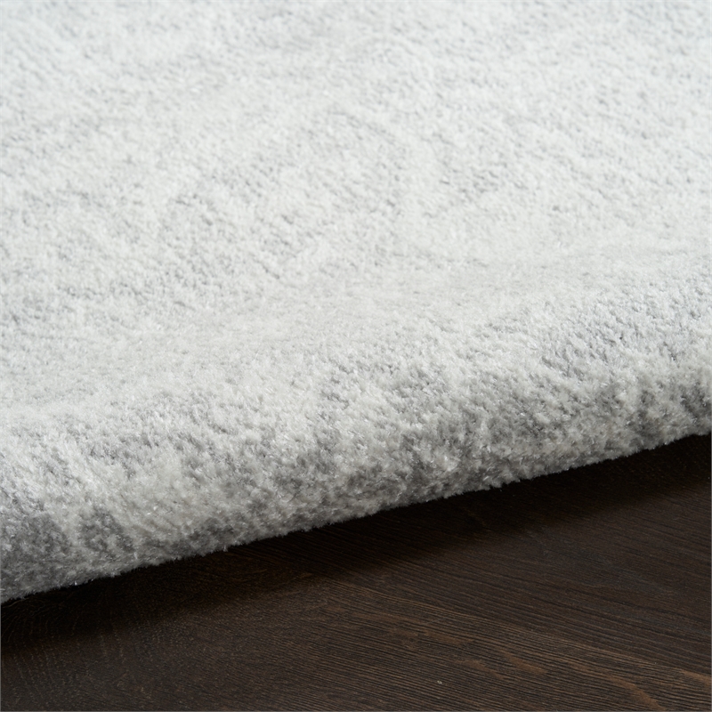 Nourison Astra Machine Washable 9' x 12' Gray Fabric Area Rug