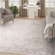 Nourison Astra Machine Washable 9' x 12' Gray Fabric Area Rug