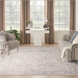 Nourison Astra Machine Washable 9' x 12' Gray Fabric Area Rug