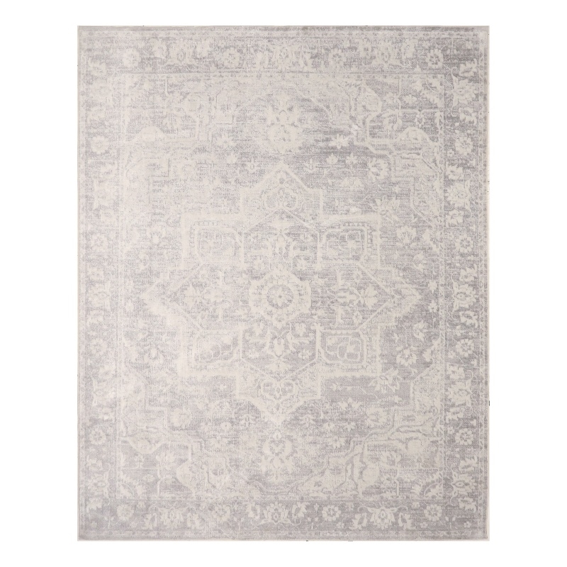 Nourison Astra Machine Washable 9' x 12' Gray Fabric Area Rug