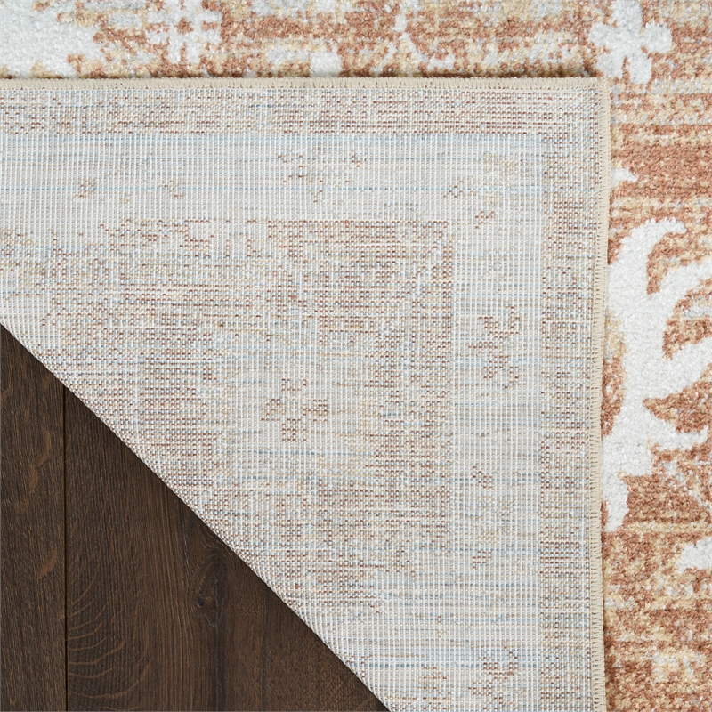 Nourison Astra Machine Washable 3' x 5' Copper Fabric Area Rug