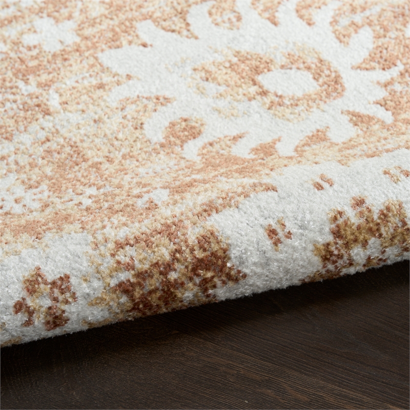 Nourison Astra Machine Washable 3' x 5' Copper Fabric Area Rug